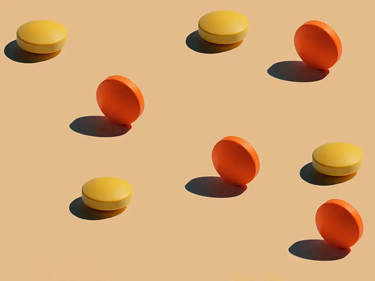 pills yellow and orange